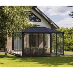 Ledro Gazebo Chiuso in Alluminio 3X4.3 m-Canopia Discount