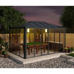 Ledro Gazebo Chiuso in Alluminio 3X4.3 m-Canopia Discount