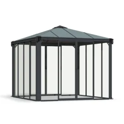 Ledro Gazebo Chiuso in Alluminio 3X3 m-Canopia Clearance