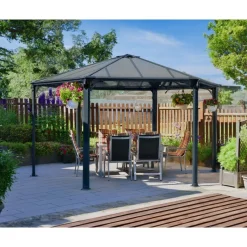 Monaco Gazebo Esagonale in Alluminio 3.6X4 m-Canopia