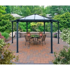 Monaco Gazebo Esagonale in Alluminio 3.6X4 m-Canopia