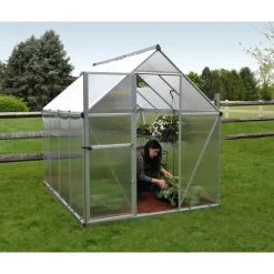 Mythos Doppio Strato Serra Da Giardino in Policarbonato 247X185X208 cm Argento-Canopia Hot