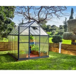 Mythos Doppio Strato Serra Da Giardino in Policarbonato 247X185X208 cm Grigio-Canopia Outlet