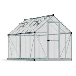 Mythos Doppio Strato Serra Da Giardino in Policarbonato 370X185X208 cm Argento-Canopia New