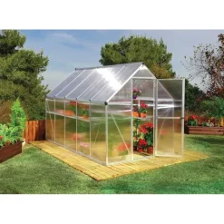 Mythos Doppio Strato Serra Da Giardino in Policarbonato 306X185X208 cm Argento-Canopia