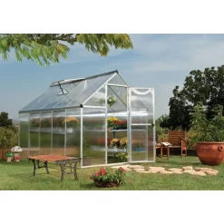 Mythos Doppio Strato Serra Da Giardino in Policarbonato 306X185X208 cm Argento-Canopia