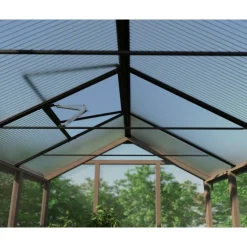 NATURA Doppio Strato Serra Da Giardino in Policarbonato 360X237.5X261 cm - Legno di cedro-Canopia Discount