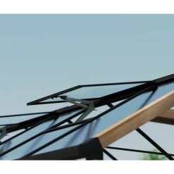 NATURA Doppio Strato Serra Da Giardino in Policarbonato 641X237.5X261 cm - Legno di cedro-Canopia Outlet