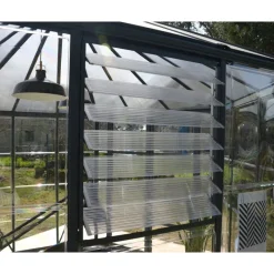 Oasis Serra Da Giardino in Policarbonato Esagonale 363X316X289 cm Grigio-Canopia