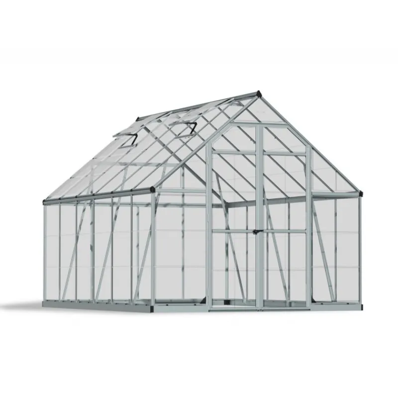 Octave Trasparente Serra Da Giardino in Policarbonato 367X244X229 cm Argento-Canopia Online