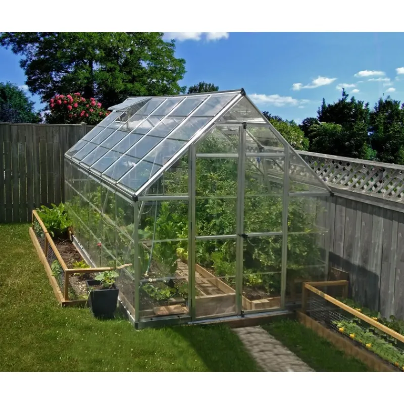 Octave Trasparente Serra Da Giardino in Policarbonato 367X244X229 cm Argento-Canopia Online