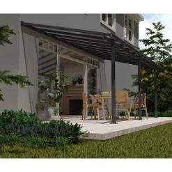 Olympia Pergola Addossata in Alluminio 3X6.2 m Grigio-Canopia Sale