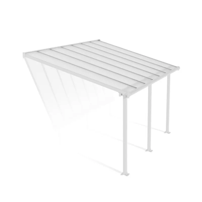 Olympia Pergola Addossata in Alluminio 3X4.3 m Bianco-Canopia Best