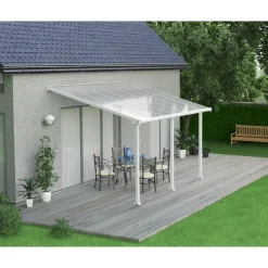 Olympia Pergola Addossata in Alluminio 3X4.3 m Bianco-Canopia Best