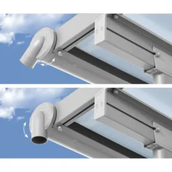 Olympia Pergola Addossata in Alluminio 3X7.4 m Bianco-Canopia New