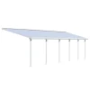 Olympia Pergola Addossata in Alluminio 3X9.8 m Bianco-Canopia Discount
