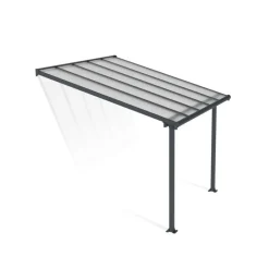 Olympia Pergola Addossata in Alluminio 3X3 m Grigio-Canopia Outlet