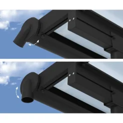 Olympia Pergola Addossata in Alluminio 3X3 m Grigio-Canopia Outlet