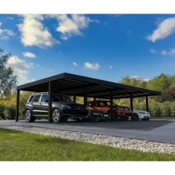 OSLO Carport in Alluminio 6X12 m Nero-Canopia Clearance
