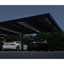 OSLO Carport in Alluminio 6X12 m Nero-Canopia Clearance