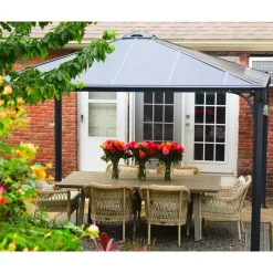 Palermo Gazebo in Alluminio 3.6X3.6 m-Canopia