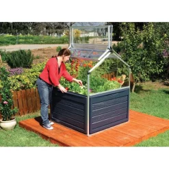 Plant-inn Mini Serra Da Giardino in Policarbonato 118X118X148 cm-Canopia Online