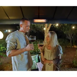 Riscaldatore Infrarossi da Esterno in Fibra Di Carbonio IP65 Con Montaggio a Parete-Canopia Best