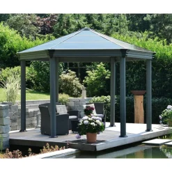 Roma Gazebo Esagonale in Alluminio 3.6X4 m-Canopia Sale