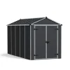 Rubicon Casetta Da Giardino in Policarbonato Ultra Resistente 378X185X217 cm Grigio Scuro-Canopia
