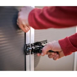 Rubicon Casetta Da Giardino in Policarbonato Ultra Resistente 303X185X217 cm Grigio Scuro-Canopia Outlet