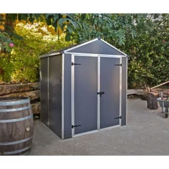 Rubicon Casetta Da Giardino in Policarbonato Ultra Resistente 154X185X217 cm Grigio Scuro-Canopia Hot