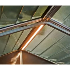 Rubicon Casetta Da Giardino in Policarbonato Ultra Resistente 154X185X217 cm Grigio Scuro-Canopia Hot