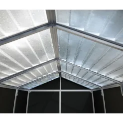 Rubicon Casetta Da Giardino in Policarbonato Ultra Resistente 229X185X217 cm Grigio Scuro-Canopia Online