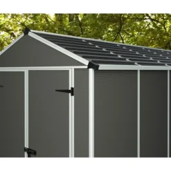 Rubicon Casetta Da Giardino in Policarbonato Ultra Resistente 303X185X217 cm Grigio Scuro-Canopia