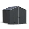 Rubicon Casetta Da Giardino in Policarbonato Ultra Resistente 303X237X235 cm Grigio Scuro-Canopia Hot