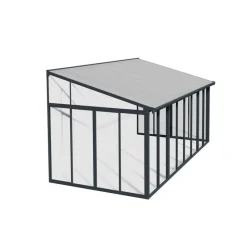 San Remo Pergola Chiusa in Alluminio 3X5.6 m Grigio-Canopia Outlet