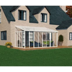 San Remo Pergola Chiusa in Alluminio 3X5.6 m Bianco-Canopia Discount