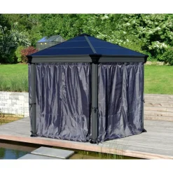 Set Di Tende Esagonali Per Gazebo Monaco / Roma 2.3X2.2 m-Canopia Outlet