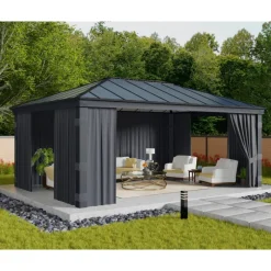Set Di Tende Per Gazebo Dallas 4.3X6 m-Canopia Clearance
