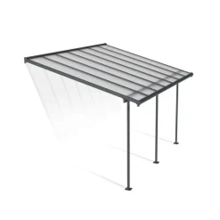 Sierra Pergola Addossata in Alluminio 3X4.3 m Grigio-Canopia Best