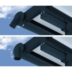 Sierra Pergola Addossata in Alluminio 3X4.3 m Grigio-Canopia Best