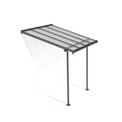 Sierra Pergola Addossata in Alluminio 2.3X2.3 m Grigio-Canopia Online