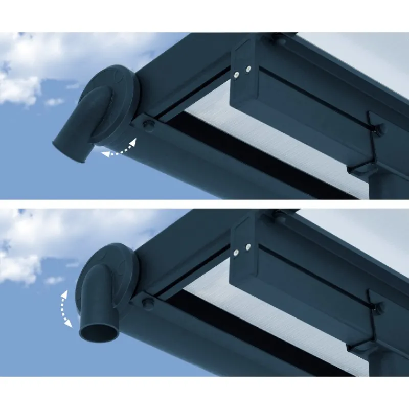 Sierra Pergola Addossata in Alluminio 2.3X2.3 m Grigio-Canopia Online