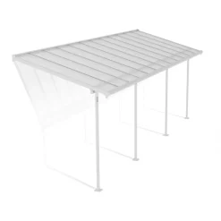 Sierra Pergola Addossata in Alluminio 2.3X6.7 m Bianco-Canopia Best