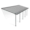 Sierra Pergola Addossata in Alluminio 3X9.2 m Grigio-Canopia Discount