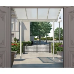 Sierra Pergola Addossata in Alluminio 2.3X2.3 m Bianco-Canopia New
