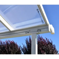 Sierra Pergola Addossata in Alluminio 2.3X2.3 m Bianco-Canopia New