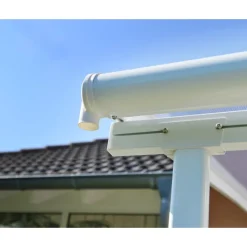 Sierra Pergola Addossata in Alluminio 2.3X2.3 m Bianco-Canopia New