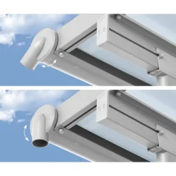 Sierra Pergola Addossata in Alluminio 2.3X4.5 m Bianco-Canopia Online