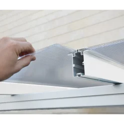 Sierra Pergola Addossata in Alluminio 2.3X4.5 m Bianco-Canopia Online